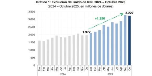 Reservas suben a $us 3.227 millones por precio del oro de $us 4.000 la onza troy