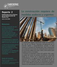 Reporte Cadecocruz: La construcción requiere de medidas audaces y urgentes