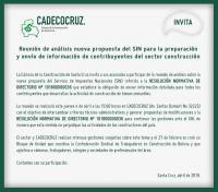 ReuniÃ³n de anÃ¡lisis en CADECOCRUZ sobre resoluciÃ³n del SIN para envÃ­o de informaciÃ³n   