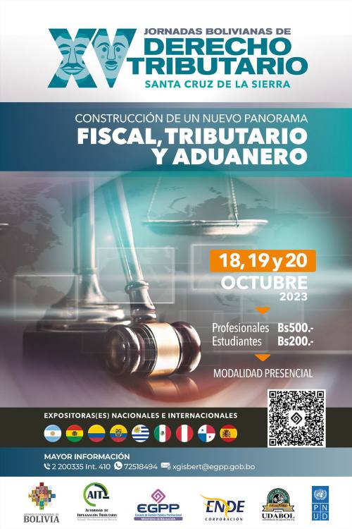 Invitación a XV Jornadas Bolivianas de Derecho Tributario