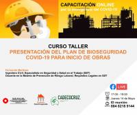 Curso taller: Presentación del Plan de Bioseguridad para el inicio de obras