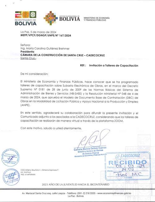 Talleres virtuales de capacitación sobre Subasta Electrónica de Obras Públicas