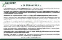 A LA OPINIÓN PÚBLICA