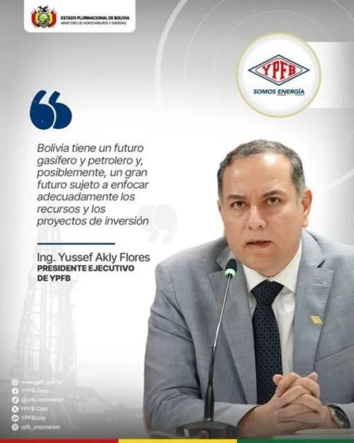 El presidente de YPFB asegura que Bolivia cuenta con un futuro prometedor en el sector gasífero y pe