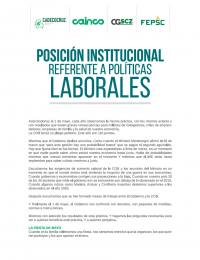 POSICION INSTITUCIONAL REFERENTE A POLITICAS LABORALES