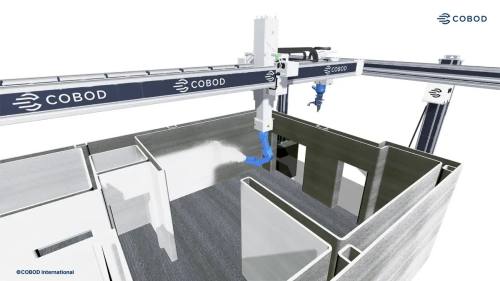 Presentan el primer robot multifuncional para la construcción con hormigón impreso 3D